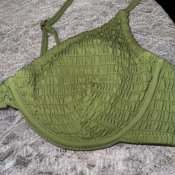 SunHoney Matcha Latte Smocked Bikini Lime green size Small - Picture 6 of 14